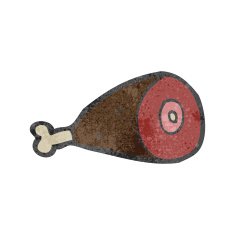 retro cartoon leg of meat N2