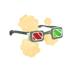 cartoon 3D glasses N3