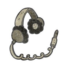 retro cartoon headphones