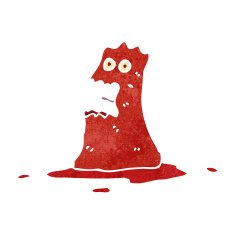 retro cartoon lava monster