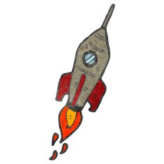 retro cartoon rocket N3