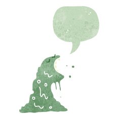 retro cartoon slime monster N2