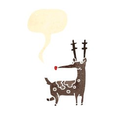 retro cartoon reindeer N9