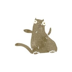 fat cat retro cartoon
