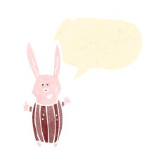 retro cartoon rabbit
