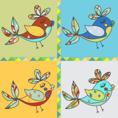 background with bird parrot N3