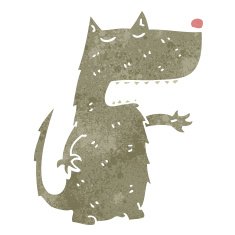 retro cartoon big bad wolf