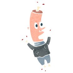retro cartoon meat head
