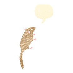 dormouse retro illustration