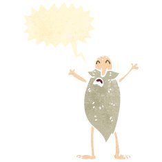 retro cartoon bearded man with speech bubble N4