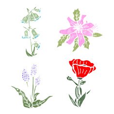 flowers retro illustration N2