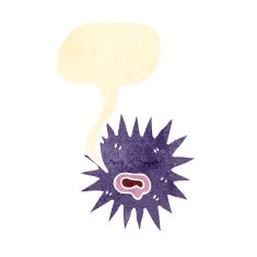 retro cartoon sea anemone N2