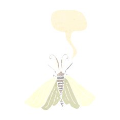 retro cartoon moth N3