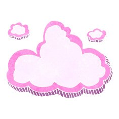 retro cartoon cloud N14