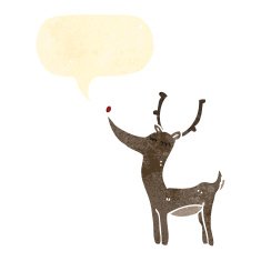 retro cartoon reindeer N10