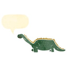 retro cartoon dinosaur N13