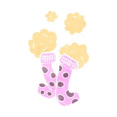 retro cartoon socks N2