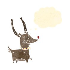 retro cartoon reindeer N14