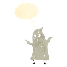 retro cartoon ghost N7