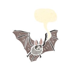 retro cartoon bat N2