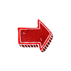 retro cartoon arrow