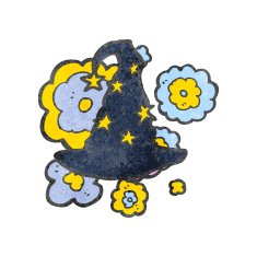 retro cartoon wizard hat