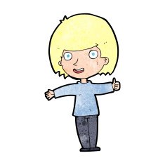cartoon happy woman N329