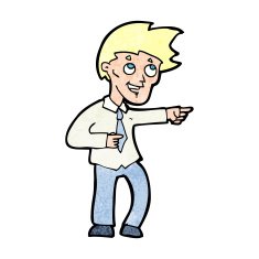 cartoon funny office man pointing N13