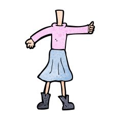 cartoon female body (add photos or mix and match cartoons) N287