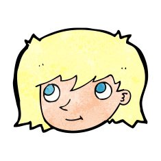 cartoon female face N181