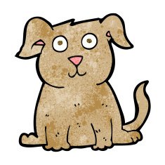 cartoon happy dog N97