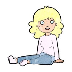 cartoon happy woman N330