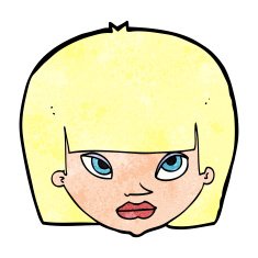cartoon annoyed woman N236