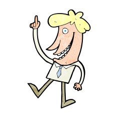 cartoon man with idea N208