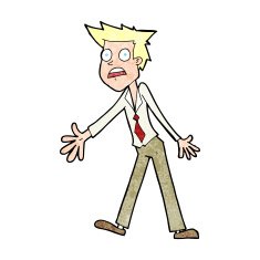 cartoon stressed man N94