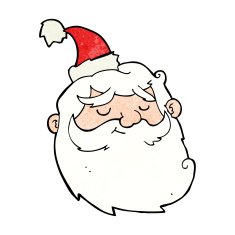 Cartoon Santa Claus Face N18