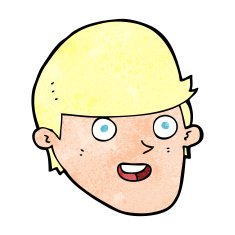 cartoon man with big chin N21