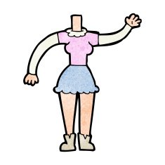 cartoon female body (add photos or mix and match cartoons) N293