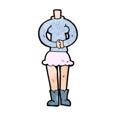 cartoon female body (add photos or mix and match cartoons) N294
