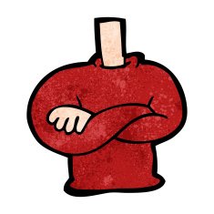 cartoon folded arms body N13