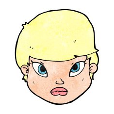 cartoon serious face N13