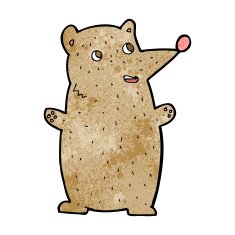 funny cartoon bear N78