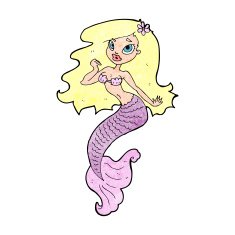 cartoon pretty mermaid N42
