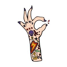 cartoon tattoo arm N18