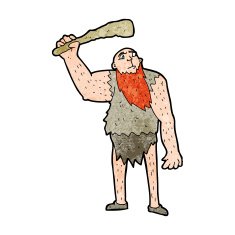 cartoon neanderthal N12