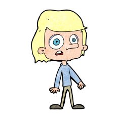 cartoon worried boy N38