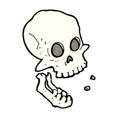 cartoon laughing skull N15