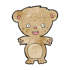 cartoon teddy bear N344
