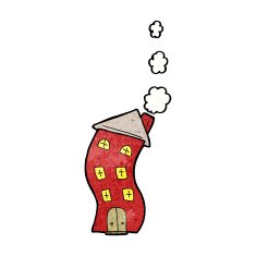 funny cartoon house N13