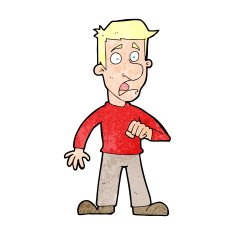 cartoon shocked man N151